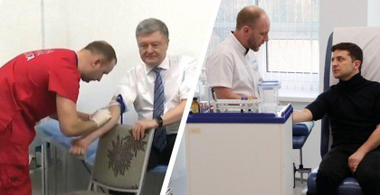 Zelenski si Porosenko au dat analize de sange inainte de dezbatere - FOTO/VIDEO Zelenski si Porosenko au dat analize de sange inainte de dezbatere - FOTO/VIDEO