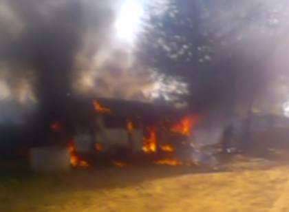 VIDEO. Microbuz in flacari pe strada Testemitanu din capitala