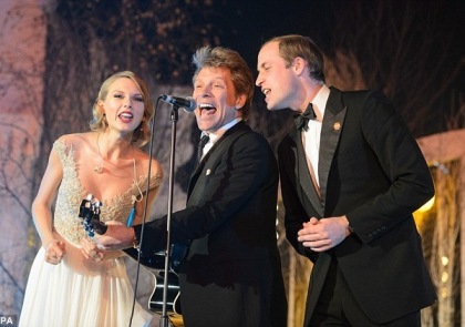 Printul William a cantat alaturi de Bon Jovi si Taylor Swift! VIDEO de exceptie