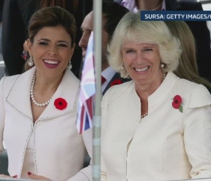 Moment jenant in timpul unei vizite oficiale. Ducesa de Cornwall, imbracata la fel ca sotia unui guvernator din Mexic