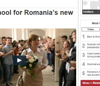Cea mai citita stire pe Euronews: "Noua Prima Doamna a Romaniei s-a intors la scoala dupa alegeri"