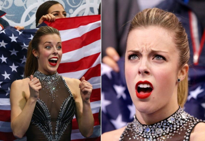 Imaginea zilei la Jocurile Olimpice de la Soci: reactia patinatoarei Ashley Wagner atunci cand si-a vazut nota Imaginea zilei la Jocurile Olimpice de la Soci: reactia patinatoarei Ashley Wagner atunci cand si-a vazut nota