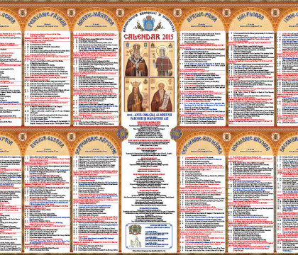 CALENDAR ORTODOX 2015. In ce zile pica Pastele si cele mai mari sarbatori religioase CALENDAR ORTODOX 2015. In ce zile pica Pastele si cele mai mari sarbatori religioase