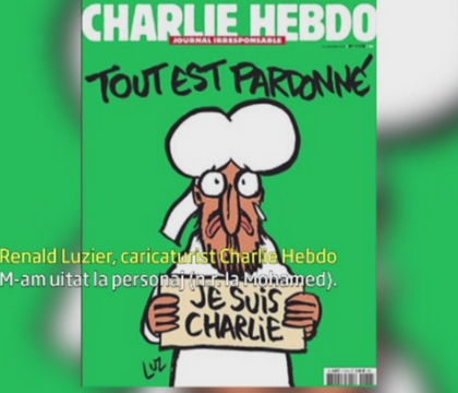 Caricatura de pe coperta Charlie Hebdo, la o saptamana dupa atac. "Am inceput sa plang. Asa a luat nastere prima pagina"