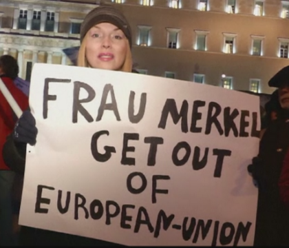 Protest cu 15.000 de oameni la Atena. Mesajul grecilor pentru Angela Merkel si Uniunea Europeana