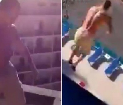 A sarit de pe acoperisul hotelului direct in piscina. Ce s-a intamplat dupa ce a ajuns in apa A sarit de pe acoperisul hotelului direct in piscina. Ce s-a intamplat dupa ce a ajuns in apa