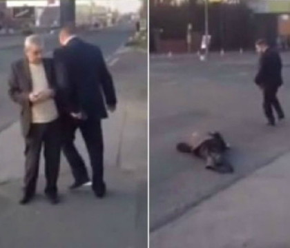 Moment revoltator in Marea Britanie. Un barbat loveste si darama intentionat un batran, care ajunge apoi la spital Moment revoltator in Marea Britanie. Un barbat loveste si darama intentionat un batran, care ajunge apoi la spital