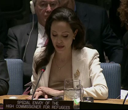 Angelina Jolie a pledat pentru refugiatii sirieni, in fata ONU: "Mii mor inecati, la un pas de cel mai bogat continent"