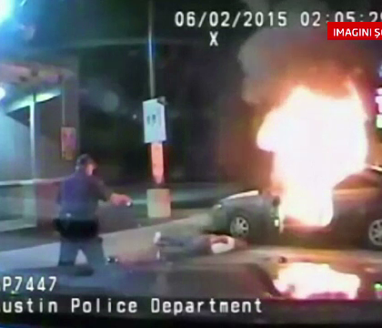 Un american a incercat sa se sinucida provocand explozia masinii sale. Doi politisti au fost raniti