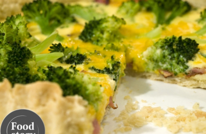 Tarta sarata cu broccoli si bacon Tarta sarata cu broccoli si bacon