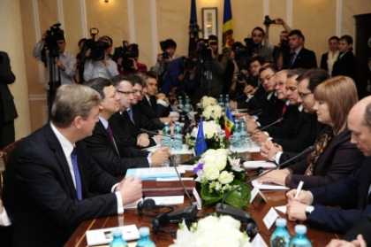 FOTO. Intrevederea dintre delegatia lui Barroso si cea a Republicii Moldova