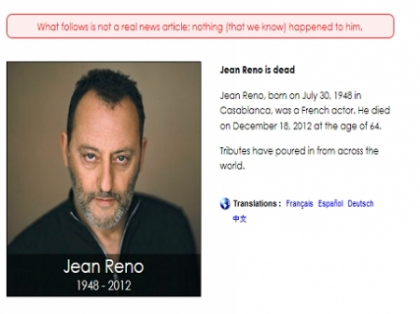 "A murit Jean Reno!" Inca un actor cade prada zvonurilor. Vezi cum a fost posibil "A murit Jean Reno!" Inca un actor cade prada zvonurilor. Vezi cum a fost posibil