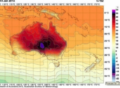 52 grade C in Australia. O noua culoare a fost "inventata" ca sa poata arata cat de grava e situatia