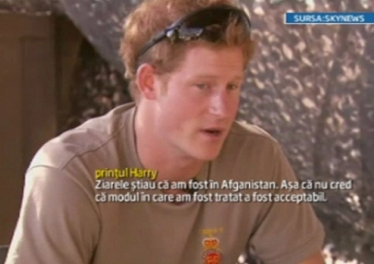 Marturiile Printului Harry, la sfarsitul misiunii sale in Afganistan: "Am ucis talibani" Marturiile Printului Harry, la sfarsitul misiunii sale in Afganistan: "Am ucis talibani"