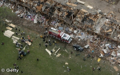 Tragedia din Texas in imagini: cum arata din aer zonele afectate de explozie. 14 persoane au murit