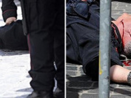 Focuri de arma in fata sediului Guvernului italian. Doi carabinieri au fost raniti. FOTO