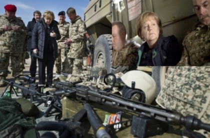 Angela Merkel, intr-o vizita surpriza in Afganistan dupa moartea unui militar german Angela Merkel, intr-o vizita surpriza in Afganistan dupa moartea unui militar german