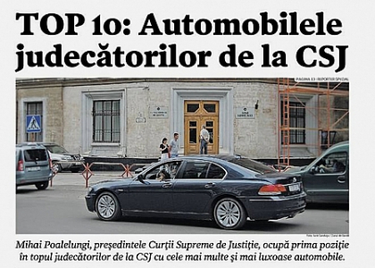ZdG: Mihai Poalelungi, in topul judecatorilor de la CSJ cu cele mai multe si mai luxoase automobile
