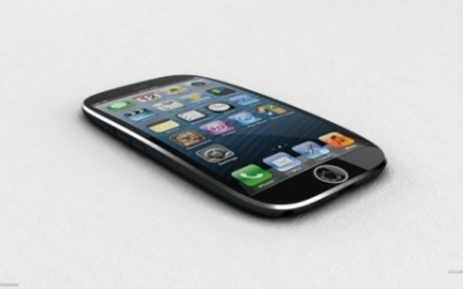 iPhone 5S Concept cu ecran curbat si amprenta digitala in locul butonului "Home"