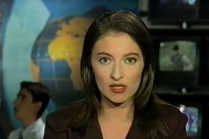 Imagini pe care nu le mai tii minte! Angela Gonta, la 21 de ani, la primele ei buletine de stiri - VIDEO