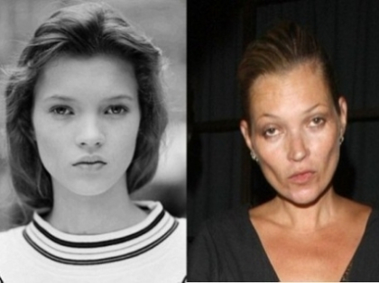 Kate Moss, declinul unei frumuseti. Cum s-a transformat modelul intr-o femeie stearsa - FOTO