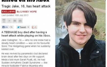 Un tanar britanic de 16 ani a murit de atac de cord in timp ce se juca pe Xbox Un tanar britanic de 16 ani a murit de atac de cord in timp ce se juca pe Xbox