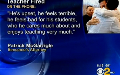 Un profesor din California a fost dat afara dupa ce poze de la nunta sa gay au ajuns in ziarul local Un profesor din California a fost dat afara dupa ce poze de la nunta sa gay au ajuns in ziarul local