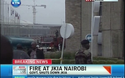 Incendiu de amploare pe aeroportul international din Nairobi, Kenya