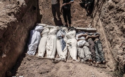 Atacul chimic din Siria. 20 de copii morti nu pot fi identificati, dupa ce toate rudele le-au murit
