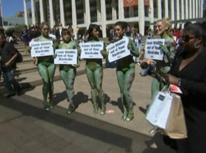 Protest in culori de sarpe. Cum au marcat cateva tinere saptamana modei de la New York Protest in culori de sarpe. Cum au marcat cateva tinere saptamana modei de la New York