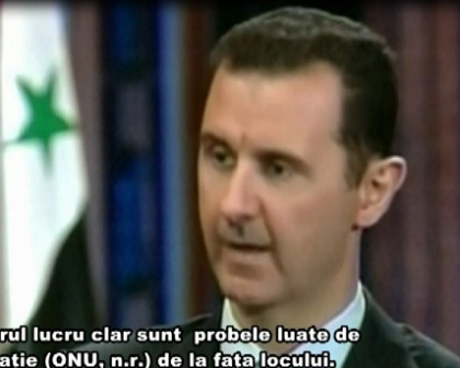 Bashar al Assad: Siria este gata sa nimiceasca armele chimice daca SUA va suporta cheltuielile Bashar al Assad: Siria este gata sa nimiceasca armele chimice daca SUA va suporta cheltuielile