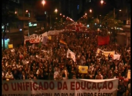 Infern la Rio de Janeiro. Confruntarile dintre profesori si autoritati continua: Politia a ripostat violent