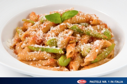 Penne integrale cu sos Basilico Penne integrale cu sos Basilico