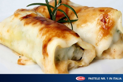 Cannelloni la cuptor cu vitel si spanac