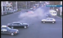 A incurcat frana cu acceleratia si a spulberat pur si simplu o masina de pe drum