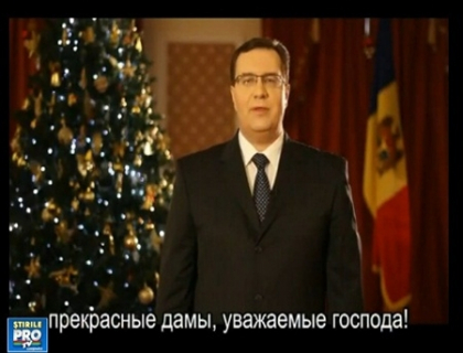 VIDEO. Cine-i presedintele? Filat i-a luat-o inainte lui Lupu cu felicitarea de Anul Nou