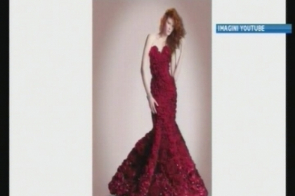 Rochie de seara... din trandafiri! A fost creata din 1725 de flori, special pentru Ziua Indragostitilor