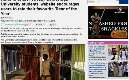 Scandal la Cambridge. "Cele mai inteligente femei din Marea Britanie pozeaza in obiecte sexuale" Scandal la Cambridge. "Cele mai inteligente femei din Marea Britanie pozeaza in obiecte sexuale"