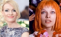 Olia Tira, de nerecunoscut - cu o tunsoare noua si parul rosu aprins ca in "5th element". FOTO