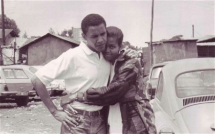 Imaginea de 250.000 de like-uri cu Michelle si Barack Obama, pe vremea in care erau niste anonimi