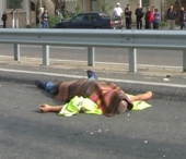 VIDEO. Lovit mortal in timp ce marca o zebra pe traseu! Tragedie pe soseaua Chisinau-Hancesti