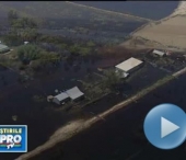 Inundatiile au creat o "mare" interioara intre doua state australiene