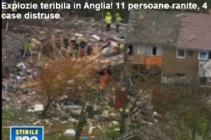 Explozie teribila in Anglia! 11 persoane ranite, 4 case distruse Explozie teribila in Anglia! 11 persoane ranite, 4 case distruse