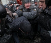 Aproximativ zece persoane, retinute la Moscova in urma unei manifestatii a opozitiei Aproximativ zece persoane, retinute la Moscova in urma unei manifestatii a opozitiei