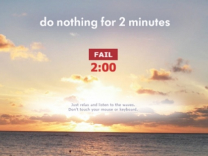 Do nothing for 2 minutes. Creatorul paginii de un milion de dolari revine