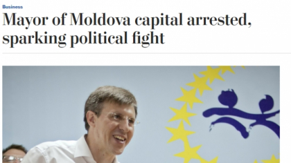 Retinerea lui Dorin Chirtoaca a ajuns si in presa internationala. The Washington Post: "Primarul capitalei Republicii Moldova, retinut, declasand o lupta politica" - FOTO Retinerea lui Dorin Chirtoaca a ajuns si in presa internationala. The Washington Post: "Primarul capitalei Republicii Moldova, retinut, declasand o lupta politica" - FOTO