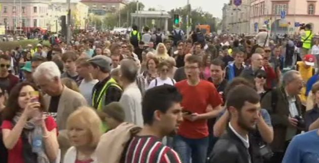 Protest La Moscova Impotriva Represiunii Si Pentru Eliberarea