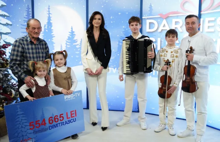 Emoție, fericire și generozitate în seara de Crăciun: familia Dimitrașcu a primit un cec de 554.665 de lei la „Dăruiești și Câștigi”, înmânat cu aplauze și colinde - VIDEO