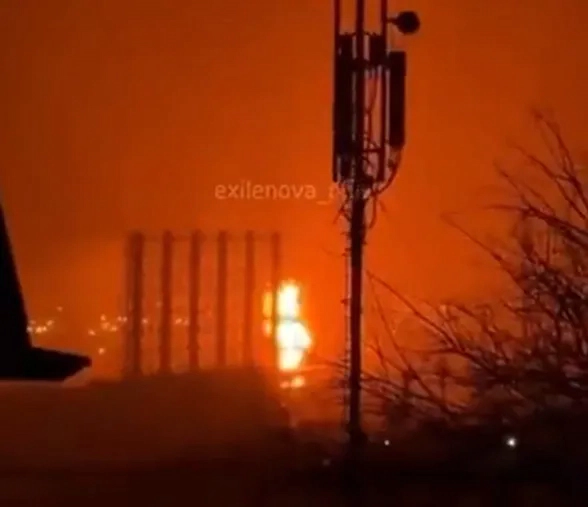 Incendiu la rafinăria Tuapse, atacată peste noapte de ucraineni cu drone - VIDEO