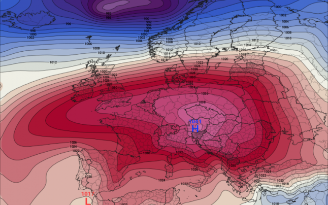 Un anticiclon gigantic a ajuns azi in Europa. Cum va afecta sistemul ...